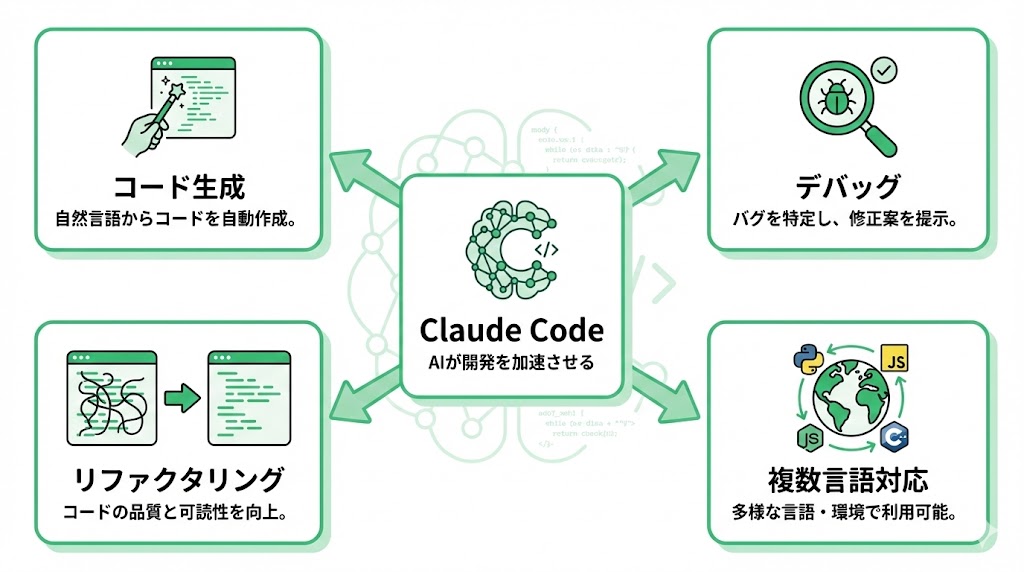 Claude Codeがソフトウェア開発にもたらす変革のイメージ